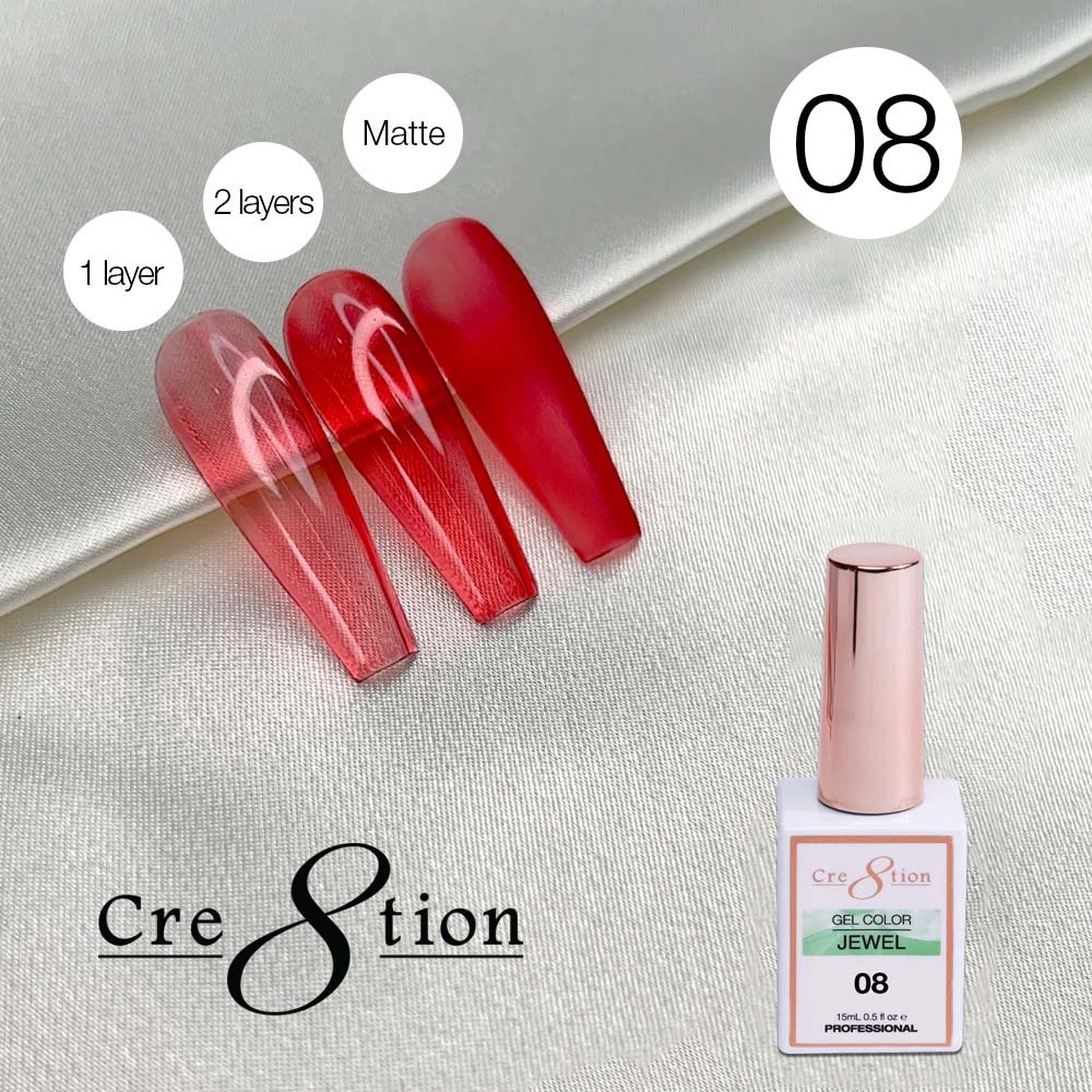 Cre8tion Jelly Gel Polish Jewel #08