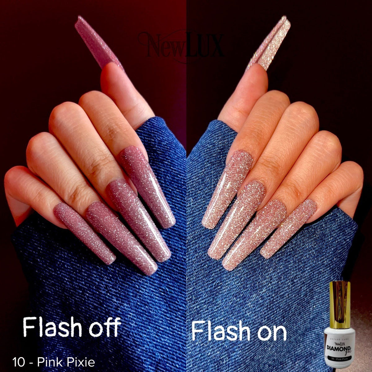 NewLUX Diamond Gel .5oz - #10 Pink Pixie