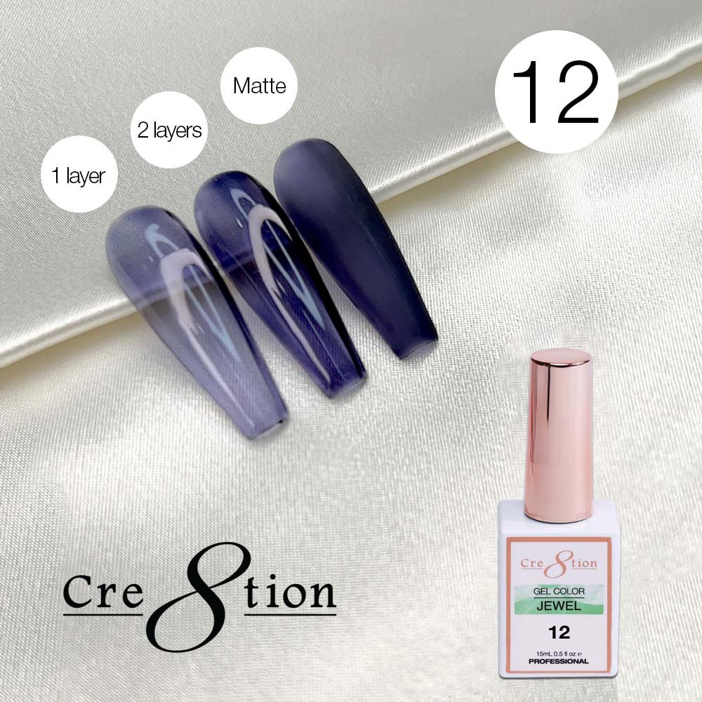 Cre8tion Jelly Gel Polish Jewel #12