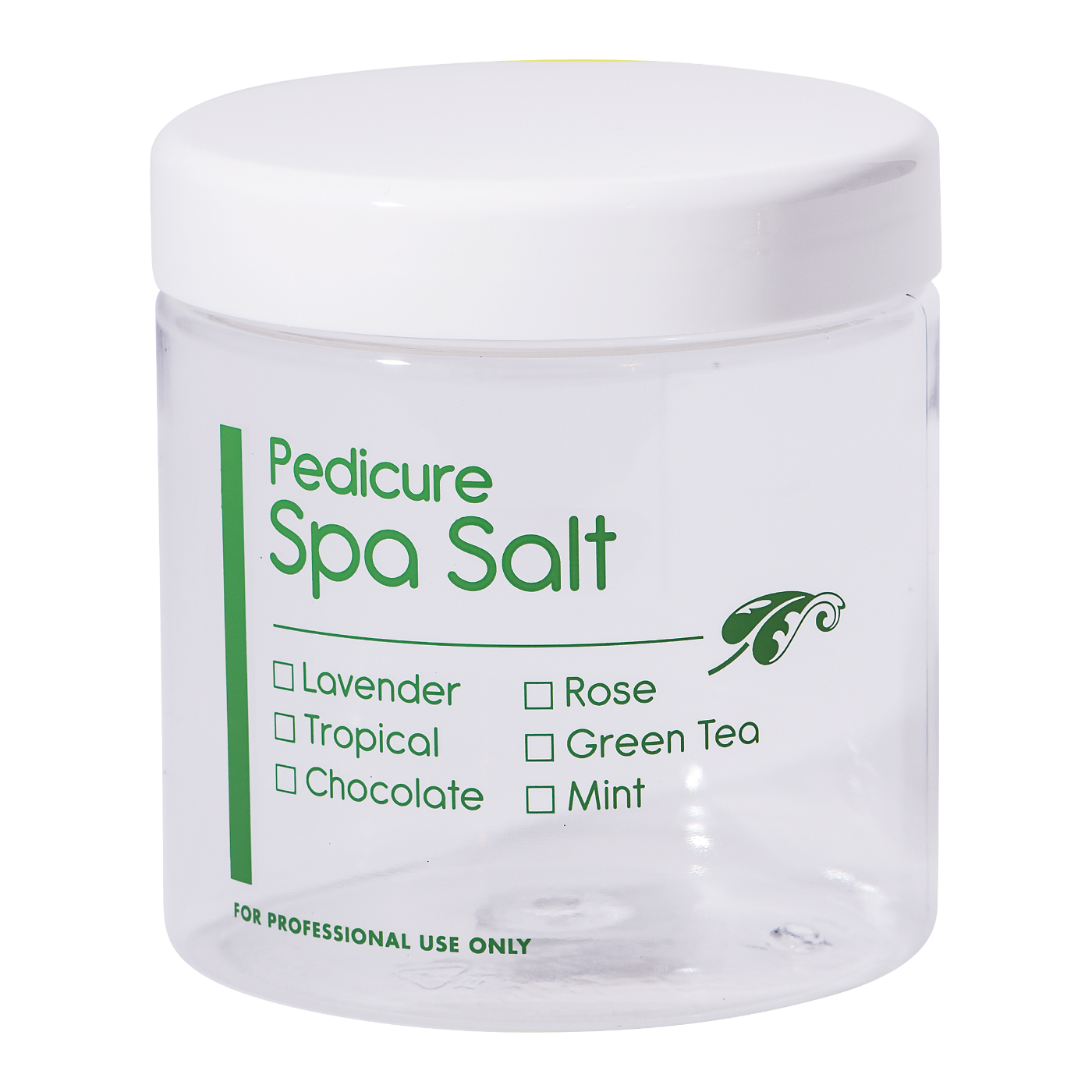Imprinted Pedicure Spa Salt Jar 16 oz