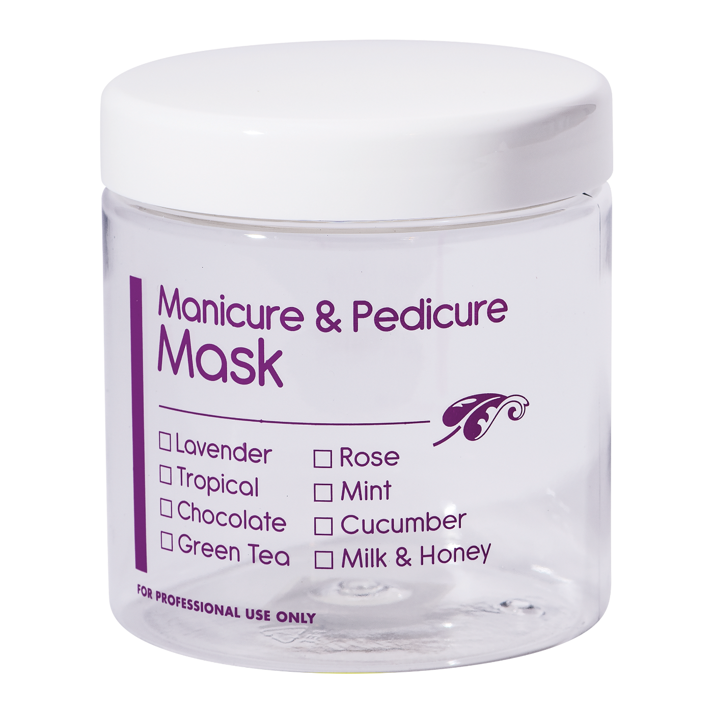 Imprinted Manicure Pedicure Mask Jar 16 oz