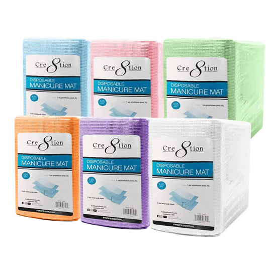 Cre8tion Assorted Color Disposable Manicure Mat (125pcs/ pack) (1pack)