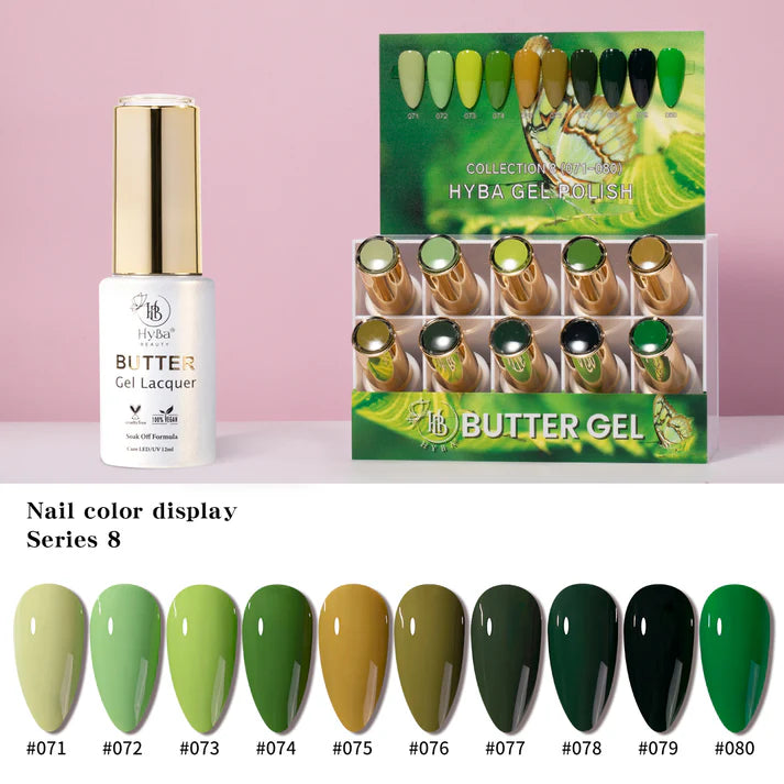 BUTTER Gel Polish SERIES 8 (Colors #071-#080)