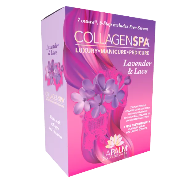 La Palm Collagen Spa 6 Step Pedicure Kit - Lavender & Lace