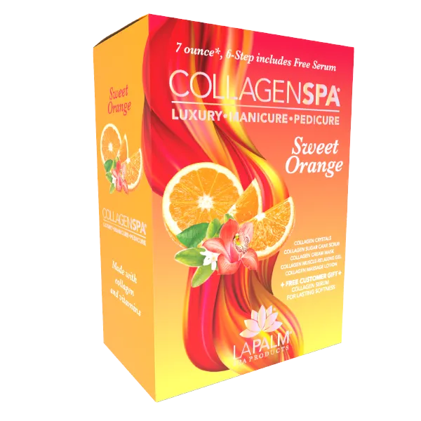 La Palm Collagen Spa 6 Step Pedicure Kit - Sweet Orange