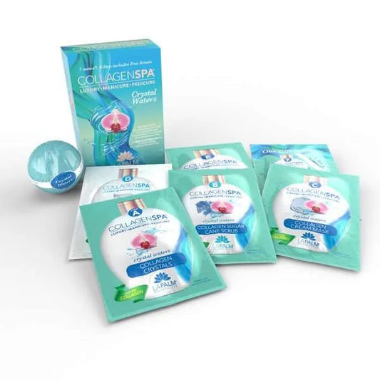 La Palm Collagen Spa 6 Step Pedicure Kit - Crystal Waters