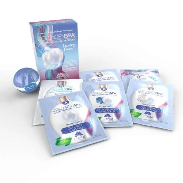 La Palm Collagen Spa 6 Step Pedicure Kit - Luxury Pearl
