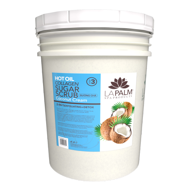 La Palm Hot Oil Sugar Scrub - Coconut Cream