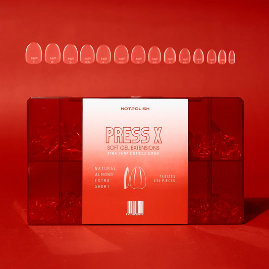 Not Polish NATURAL ALMOND EXTRA SHORT PRESS X- TIP CASE 630 PCS