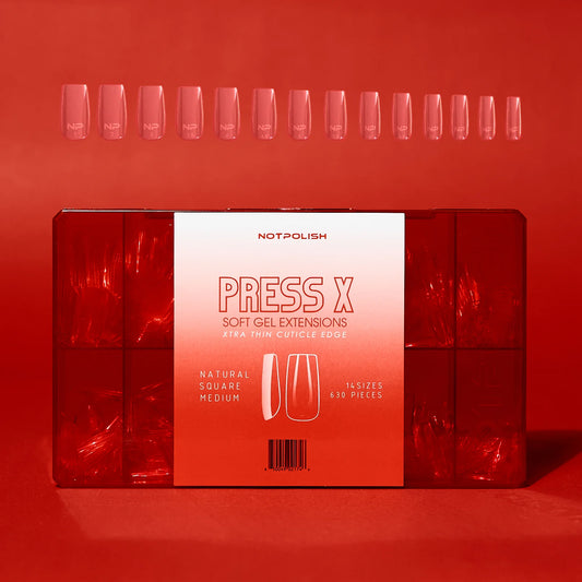 Not Polish NATURAL SQUARE MEDIUM PRESS X- TIP CASE 630 PCS