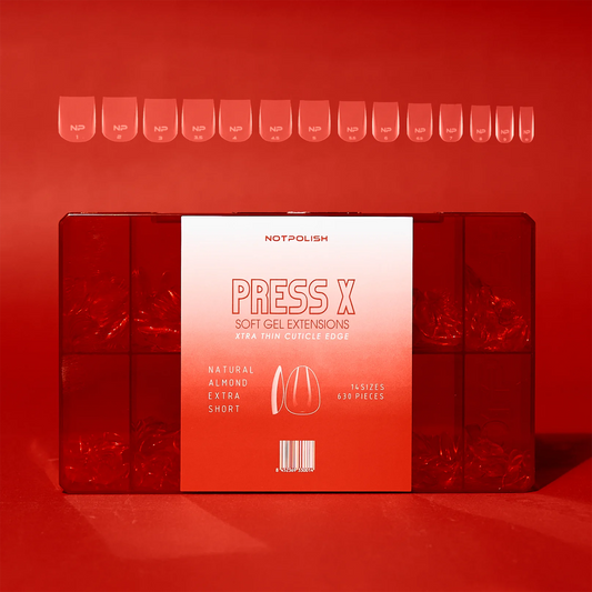 Not Polish NATURAL SQUARE EXTRA SHORT PRESS X- TIP CASE 630 PCS