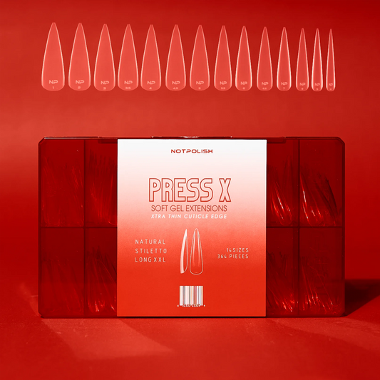 Not Polish NATURAL STILETTO LONG XXL PRESS X- TIP CASE 630 PCS