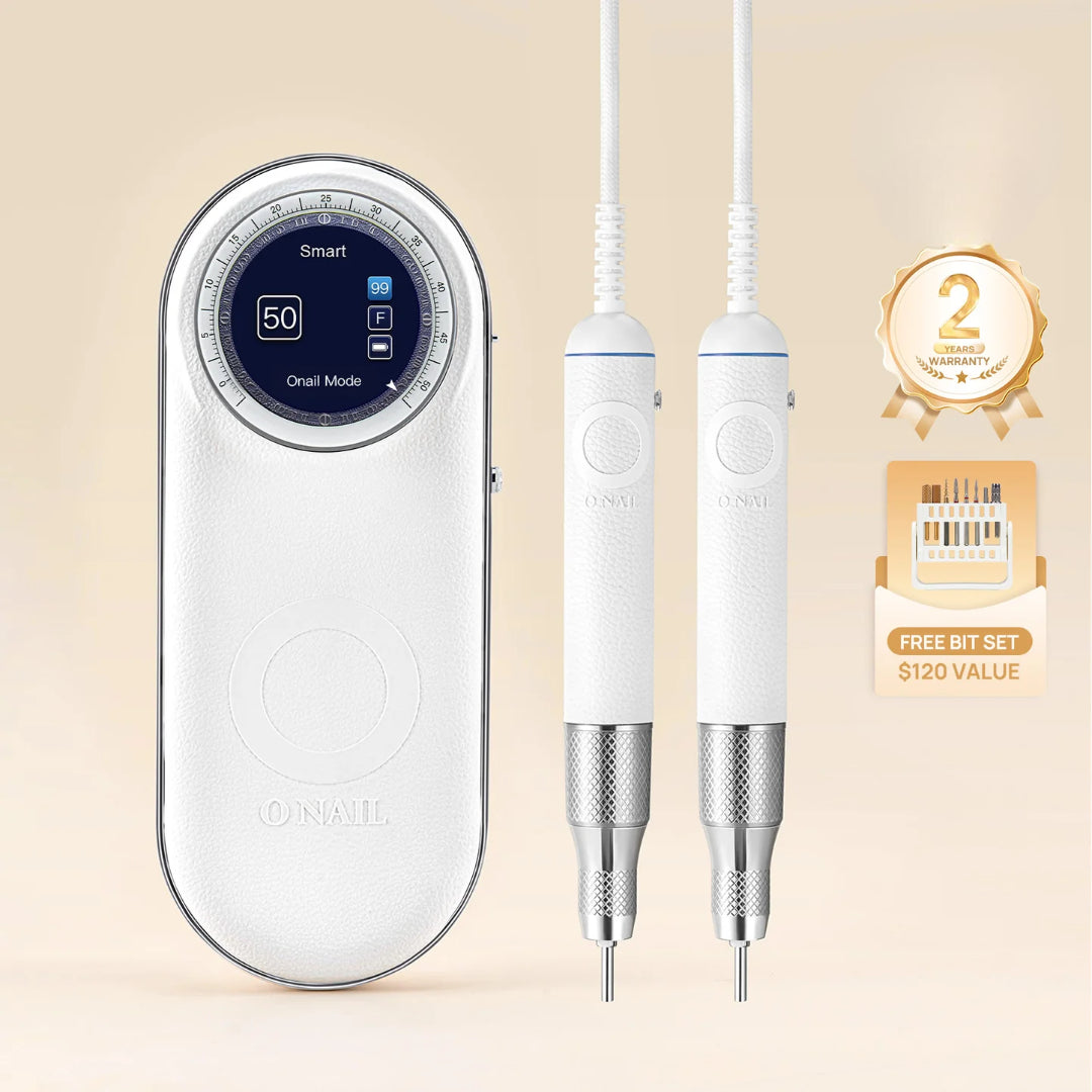 ONAIL Nail Drill Pro Max - Dual Handpiece Version - WHITE