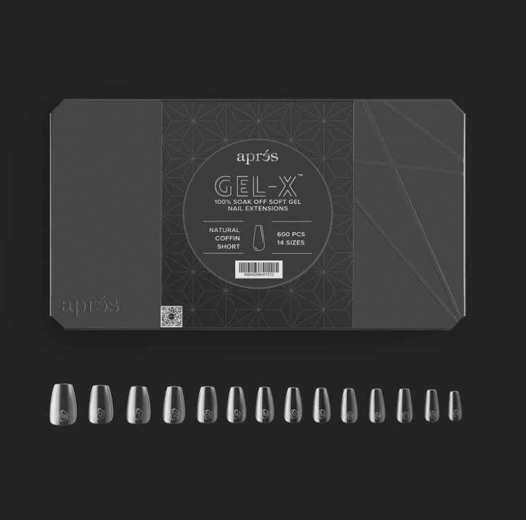 Gel-X® Natural Coffin Short Box of Tips - Pro (600pcs)