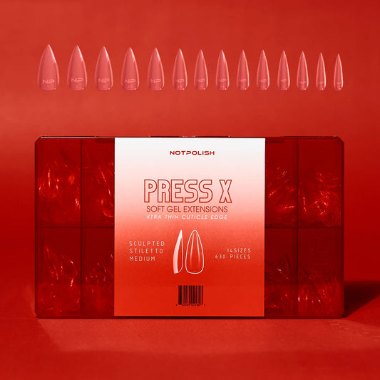 Not Polish SCULPTED STILETTO MEDIUM PRESS X- TIP CASE 630 PCS
