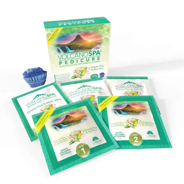 VolcanoSpa Pedi in a Box 6 Step - Green Tea & Aloe Vera