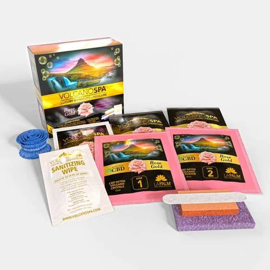 VolcanoSpa CBD Pedi in a Box 6 Step - Rose Gold
