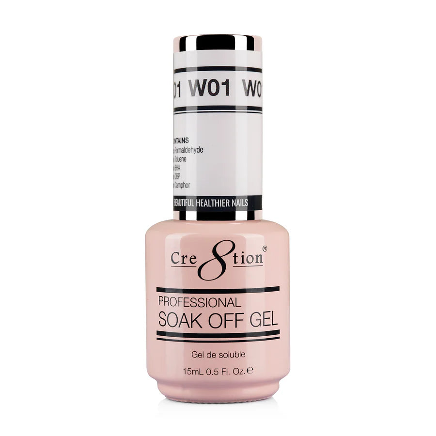 Cre8tion Gel - French Collection 0.5oz - W01 Cool White