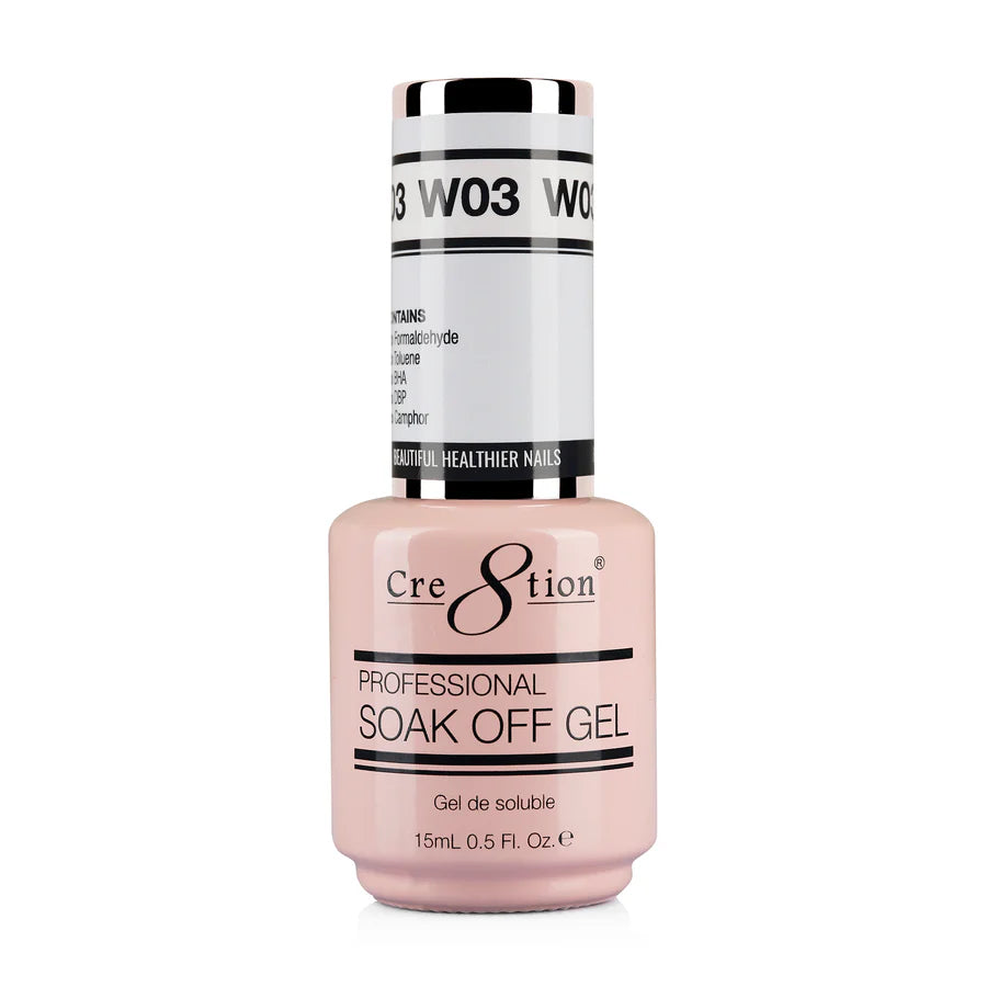 Cre8tion Gel - French Collection 0.5oz - W03 Ice White