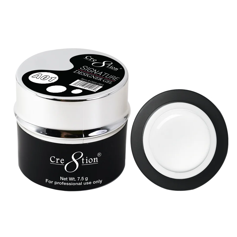 Cre8tion Signature Designer Gel 7.5 g - A01 Super White