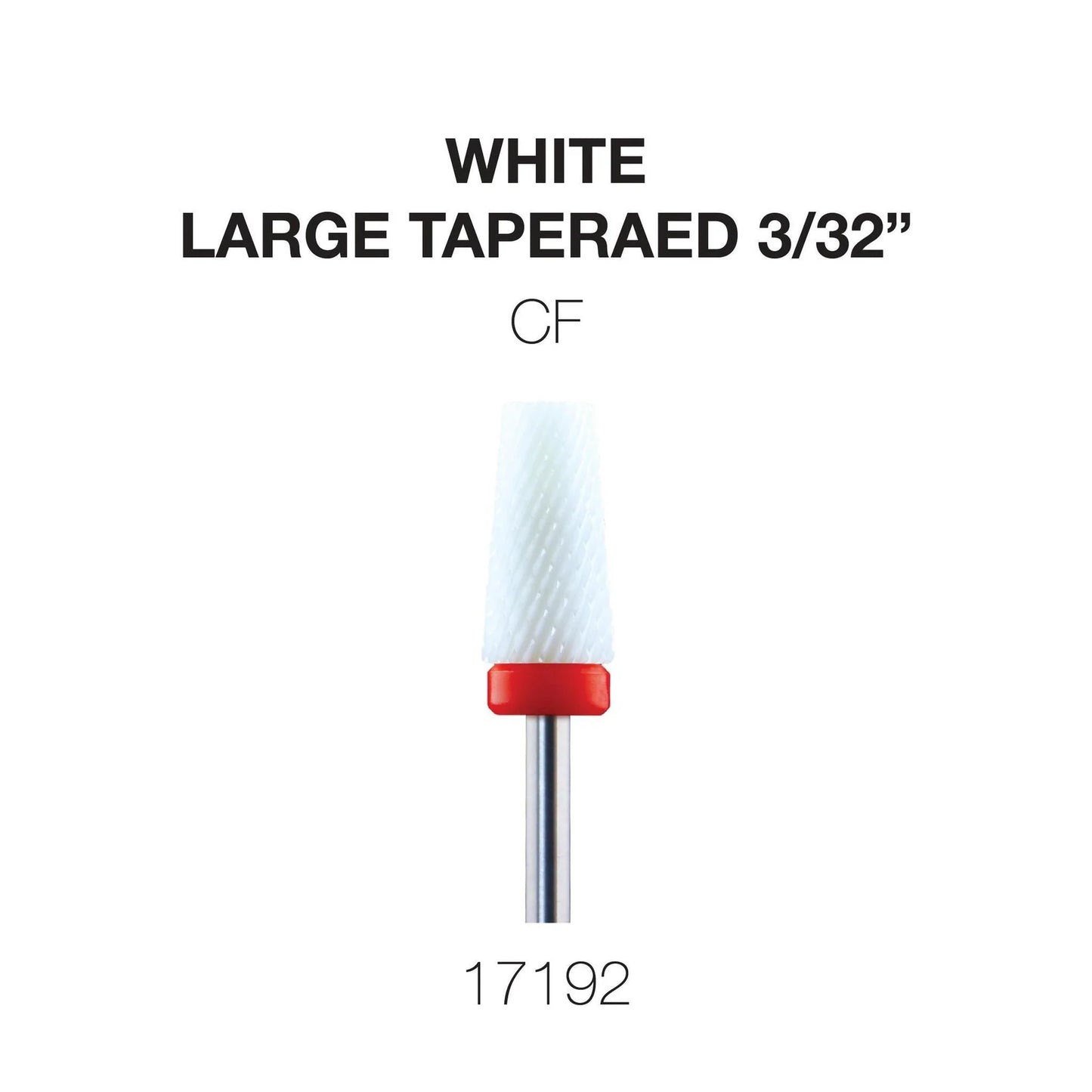 Cre8tion White Ceramic Fine - Large Tapered - 3/32"
