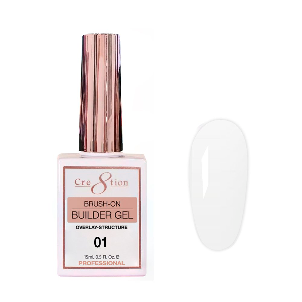 Cre8tion Gel Collection - Overlay/ Brush on Builder 0.5oz 01 Clear