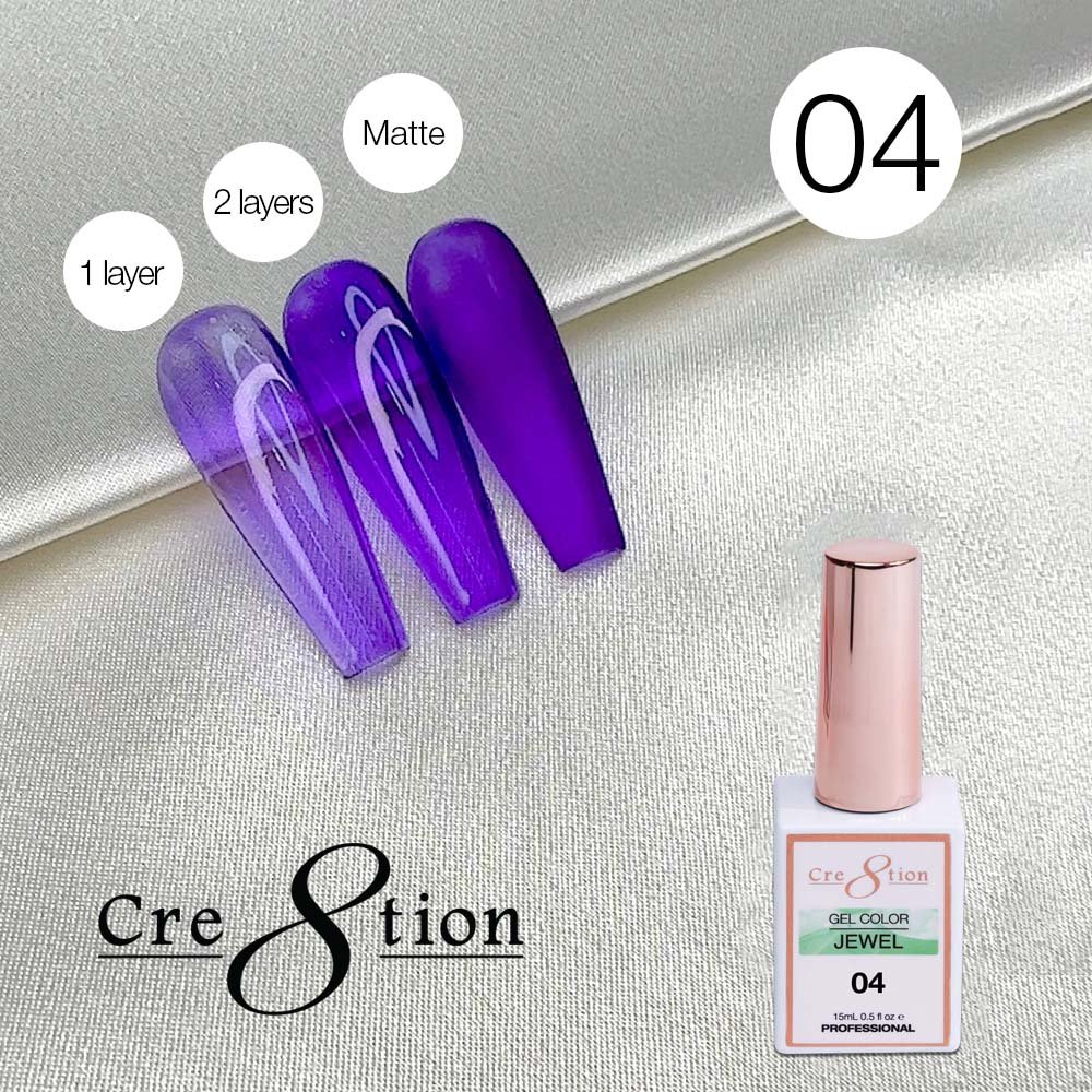 Cre8tion Jelly Gel Polish Jewel #04