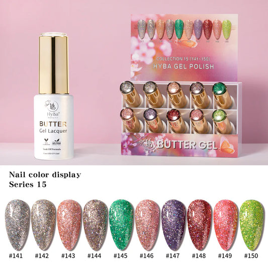 Hyba BUTTER Gel Polish SERIES 15 (Colors #141-#150)