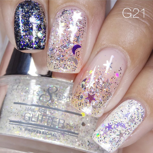 Cre8tion Nail Art Glitter 1oz 30g 21
