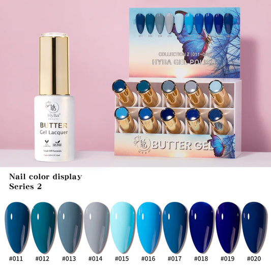 Hyba BUTTER Gel Polish SERIES 2 (Colors #011-#020)