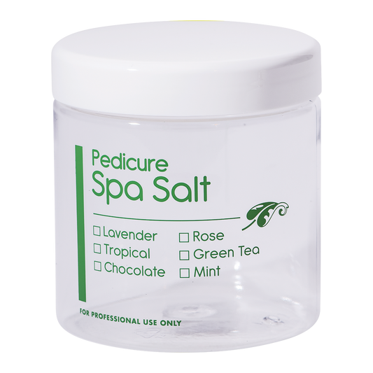 Imprinted Pedicure Spa Salt Jar 16 oz