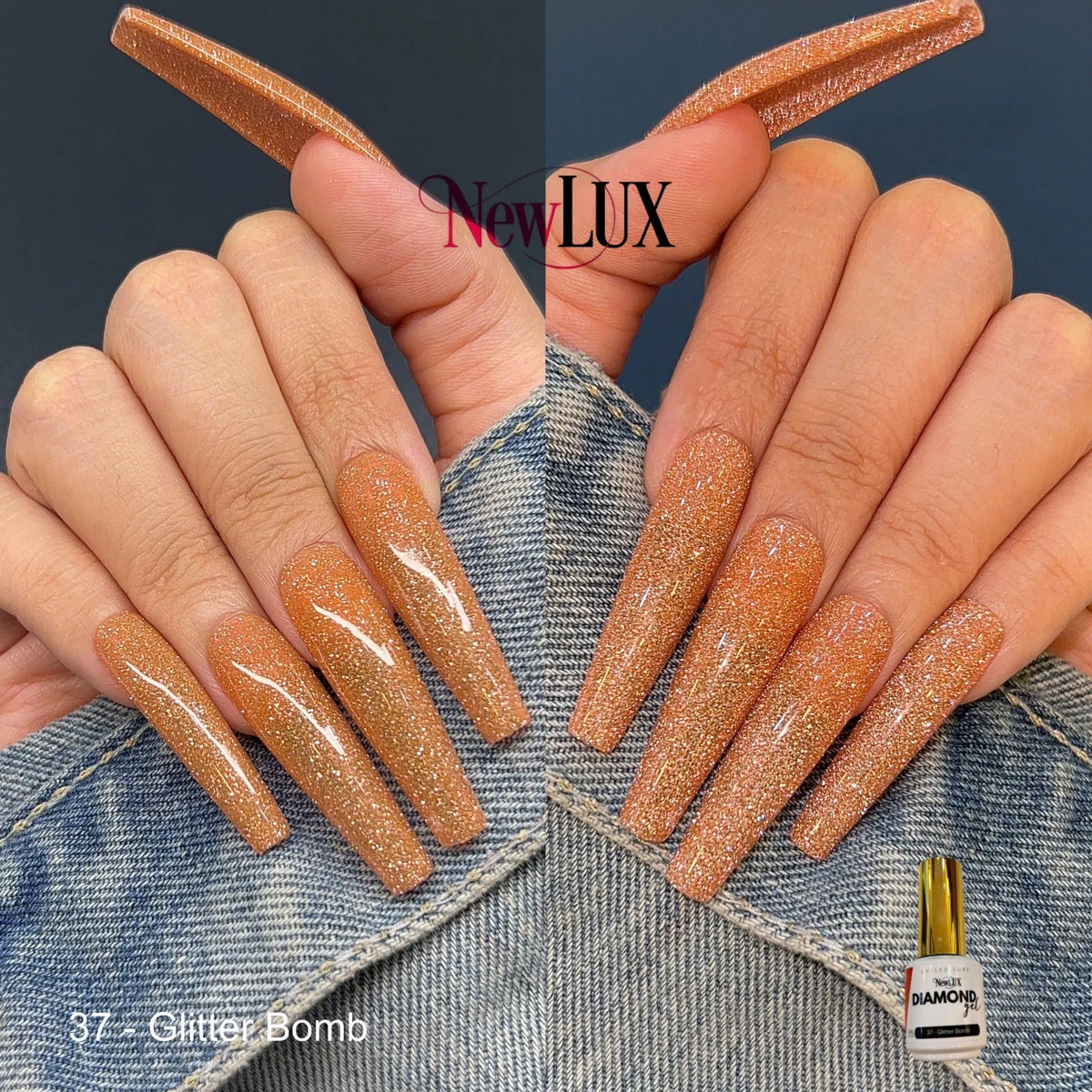 NewLux Diamond Gel .5oz - #37 Glitter Bomb