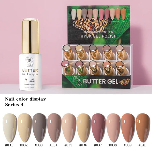Hyba BUTTER Gel Polish SERIES 4 (Colors #031-#040)