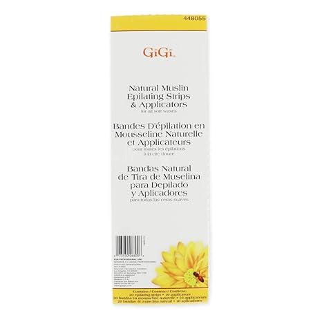 GiGi Natural Muslin Epilating Strips & Wax Applicators