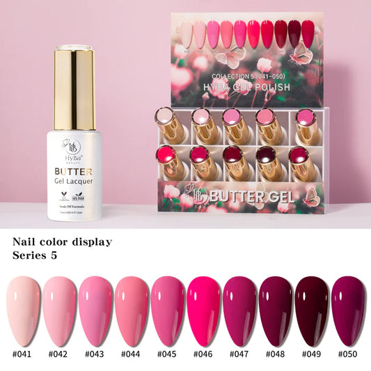 Hyba BUTTER Gel Polish SERIES 5 (Colors #041-#050)