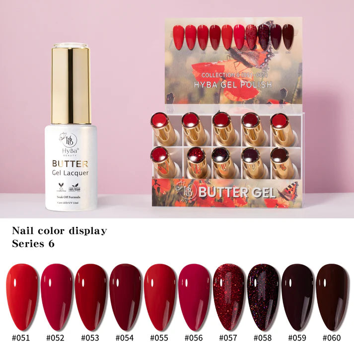 Hyba BUTTER Gel Polish SERIES 6 (#051-#060)