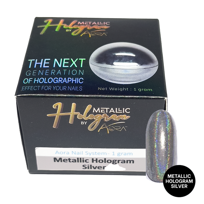 Aora Chrome Powder - # Silver Metallic Hologram