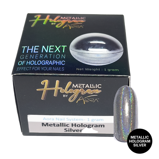 Aora Chrome Powder - # Silver Metallic Hologram