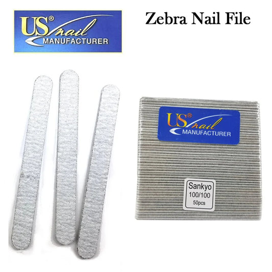 US Nail 5" Zebra File 100/100 (50pcs)