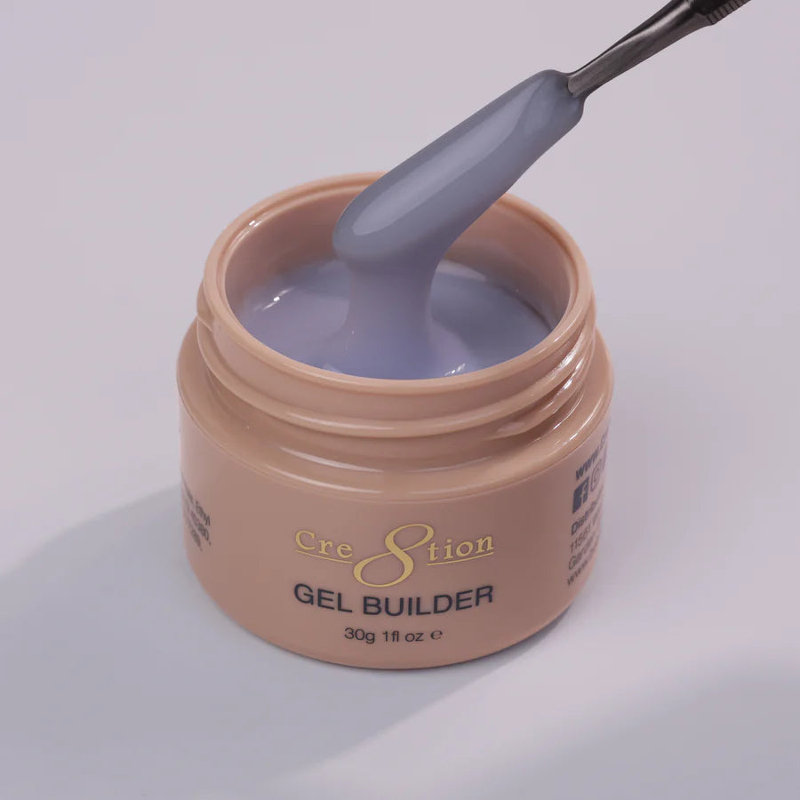 Cre8tion Overlay/Builder Gel in Jar 1oz - Hema Free - Low Heat - 01 Soft White