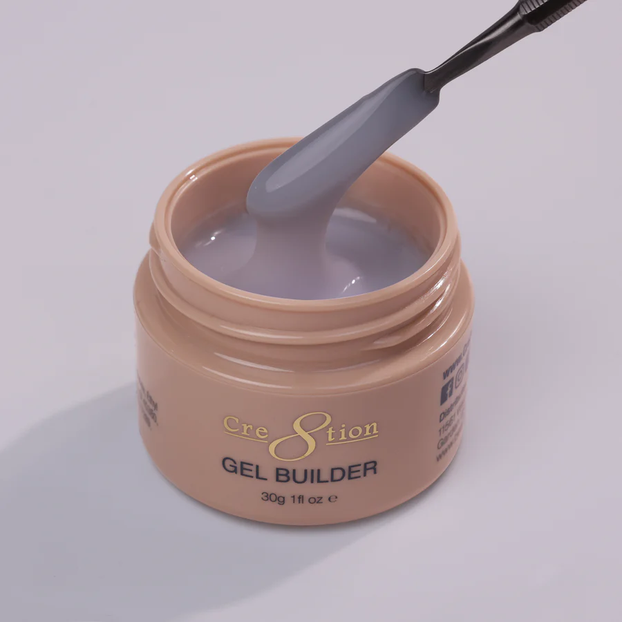 Cre8tion Overlay/Builder Gel in Jar 1oz - Hema Free - Low Heat - 02 White