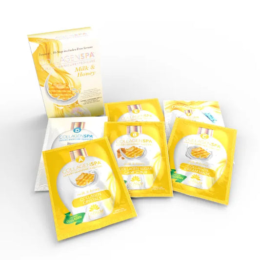 La Palm Collagen Spa 6 Step Pedicure Kit - Milk & Honey