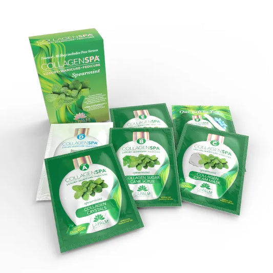 La Palm Collagen Spa 6 Step Pedicure Kit - Spearmint