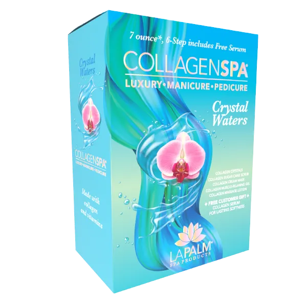 La Palm Collagen Spa 6 Step Pedicure Kit - Crystal Waters