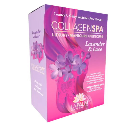La Palm Collagen Spa 6 Step Pedicure Kit - Lavender & Lace