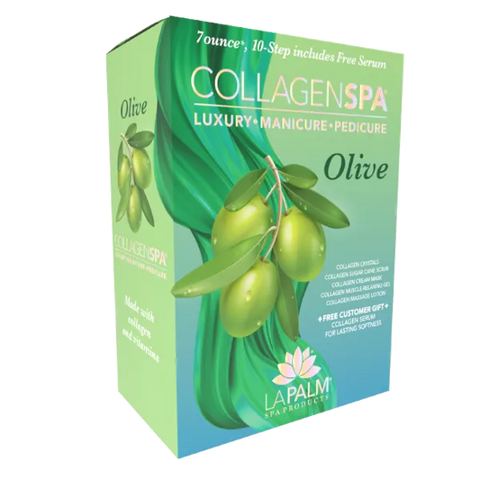 La Palm Collagen Spa 6 Step Pedicure Kit - Olive