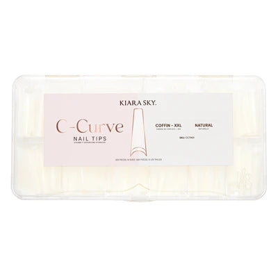 Kiara Sky Coffin Nail Tips XXL - Natural