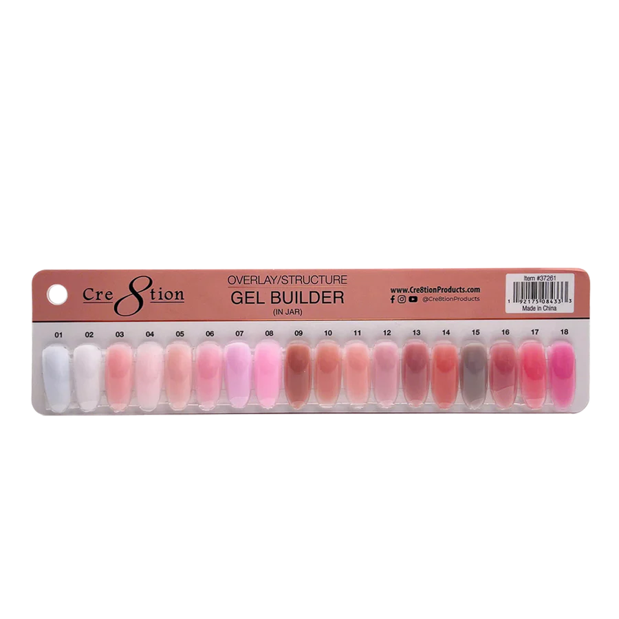Cre8tion Overlay/Builder Gel in Jar 1oz - Hema Free - Low Heat - 17