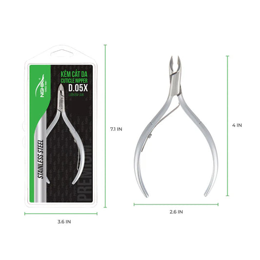 Nghia Premium Cuticle Nipper - D-05X Jaw#16 (Stainless Steel)