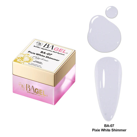 Hyba Builder Gel Application 1.7oz - BA-07 Pixie White Shimmer